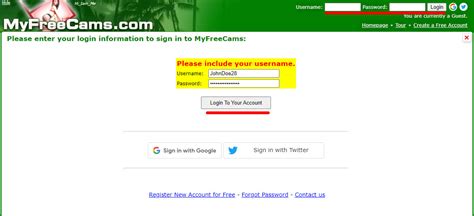 myfreecans|Please enter your login information to sign in to MyFreeCams:.